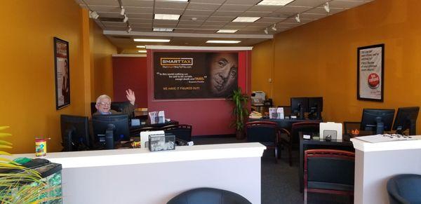 Inside our office, come in and say helllo