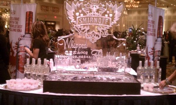 The Smirnoff table had samples of their Whipped and Fluffed flavored vodkas.