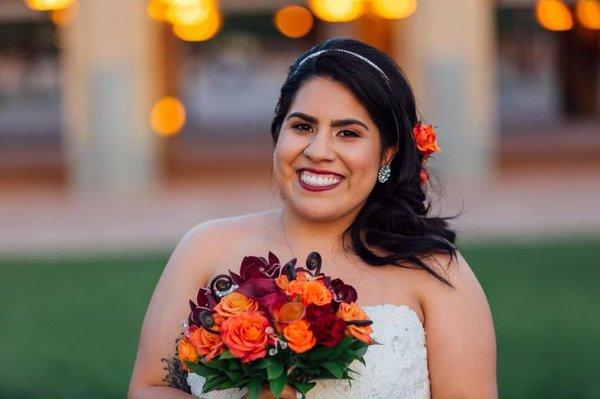 Beautiful fall bride