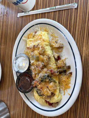 Chicken Fajita Omelette