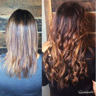 Great Lengths hair extension transformation