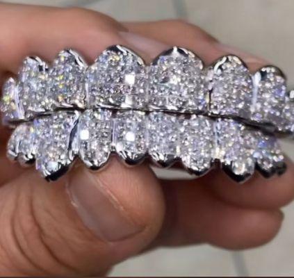 Iced Out 8x8 VVS Diamonds White Gold 18k