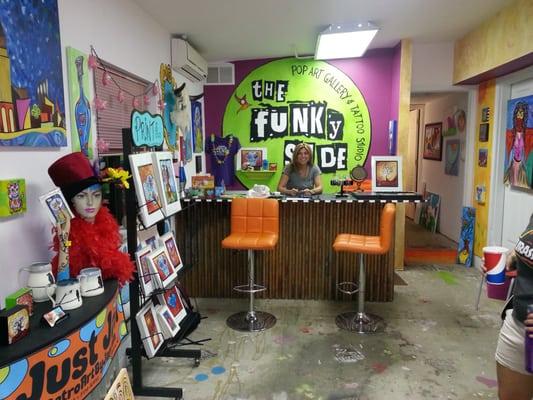 The front desk and Jan the owner.