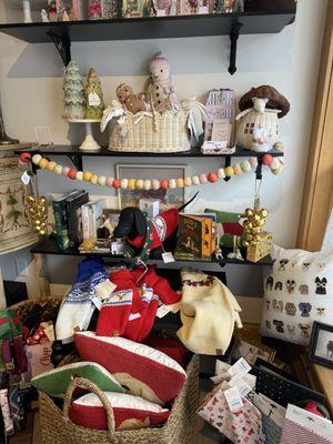 Hand knit dog sweaters for the special canine on your list.