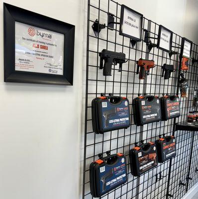 Certified instructors by Byrna at "peace of defense"