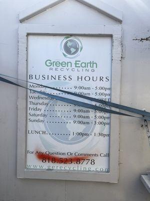 Hours as of August 2023