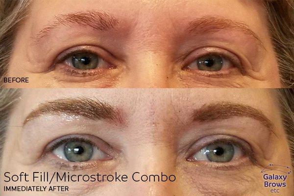Soft Fill and Microstroke Combination Brows