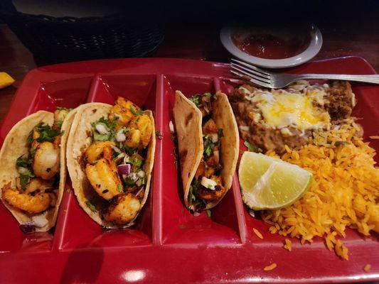 Taco Mexicano shrimp, very good