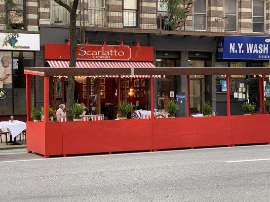 Exterior and outdoor seating