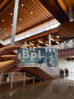 Getting my library card!