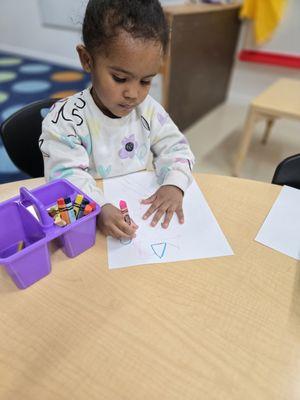 Free drawing is a great time to work on our tripod grip and helping hand.