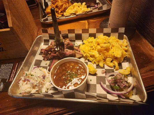 Brisket platter was excellent.