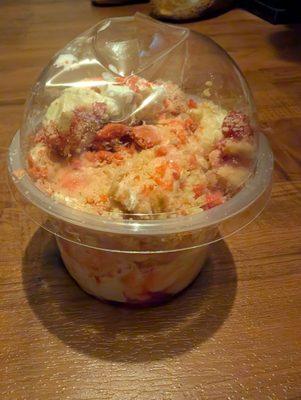 Strawberry cheesecake pudding