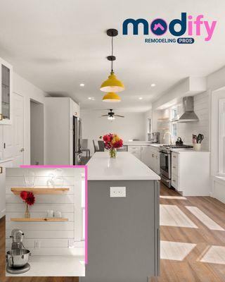 Newly remodeled kitchen we did in Cecil County with trendy selections.