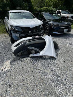 The minor damage of what needed to be fixed and then what Caliber did to my car that I had to have it towed.