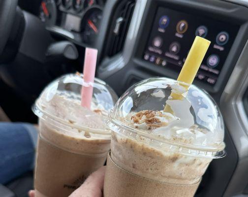 Good flavor frappe but completely melted