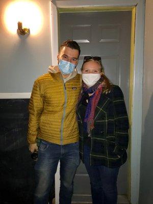 Taking my two buyers, Sophie and Matheus, out for some evening showings.