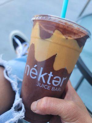 Chocolate peanut butter (sub with almond butter) is really good. it is over $11 for the bigger size though. Cha ching!