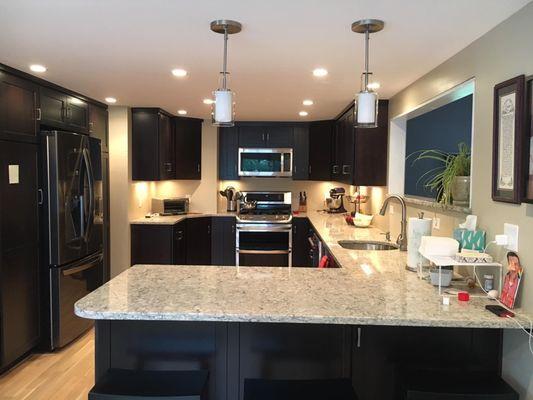 A complete kitchen renovation where we were the electrical contractor.