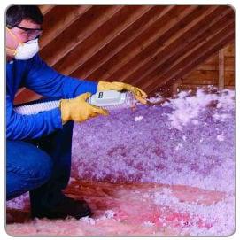 Attic Insulation, Blown Fiberglass and Cellulose
