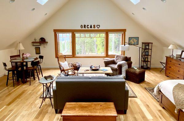 Your beautifully appointed loft apartment is prepared for your stay.