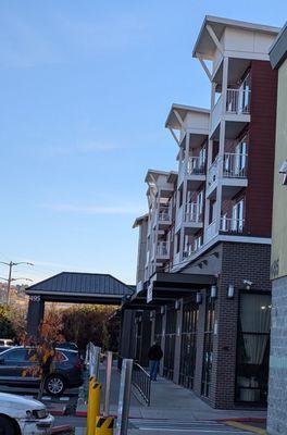 Facade of the apartment complex