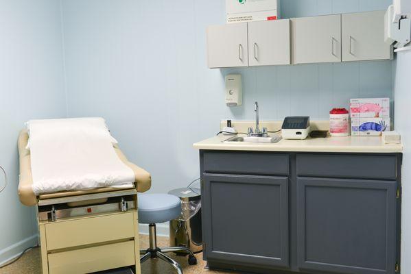 Pregnancy Ultrasound and medical exam room - A private, quiet, clean area to talk with medical staff to get info and your questions answered