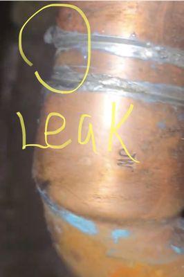 Leaking joint that they never respond about fixing. Horrible work