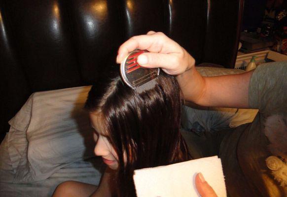 We teach you proper use of the KaPow! Nit Comb to check for lice.