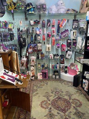 behind all the lingerie they have a full section of toys!