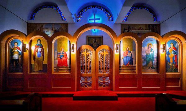 Iconostasis in the small chapel