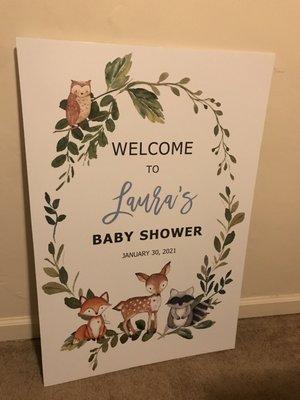 Quality poster printing on a board for easy display