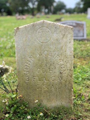 One of the Confederate graves. CSA Confederate States  of America.