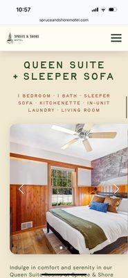 Queen suite and sleeper sofa