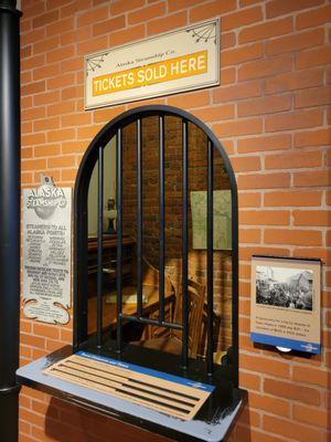 Ticket booth for a boat ride to Alaska