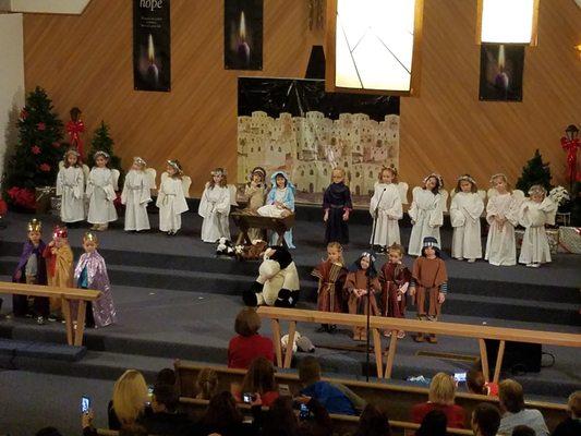 Four-year-olds at Christmas Family Night