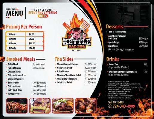 Catering menu
