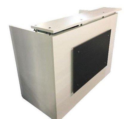 White 48" reception desk