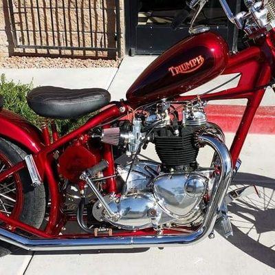 here was a one off custom build. the customer wanted a period correct 70's style chopper