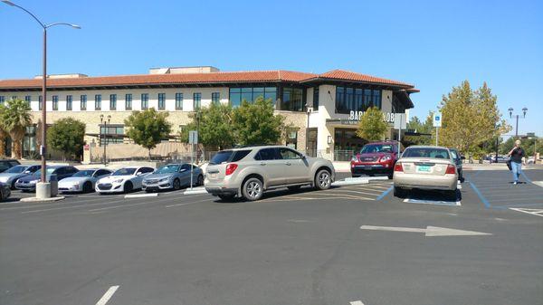 Inside here Starbucks and around the back is Panda Express