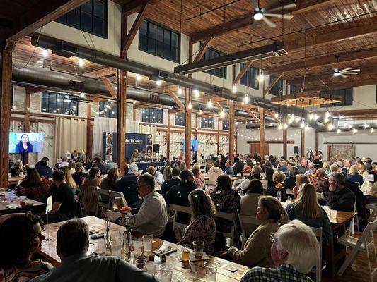 Diamond Hall at the McKinney Flour Mill, during a corporate event