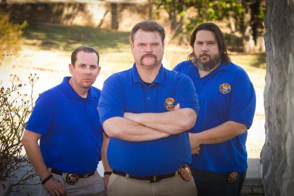 Left: J. J. Pearl Center: Johnny Joe James Right: Thomas Forbes