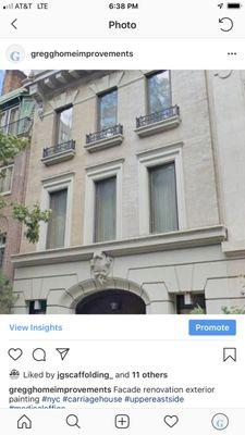 Facade renovation on the upper east side NYC