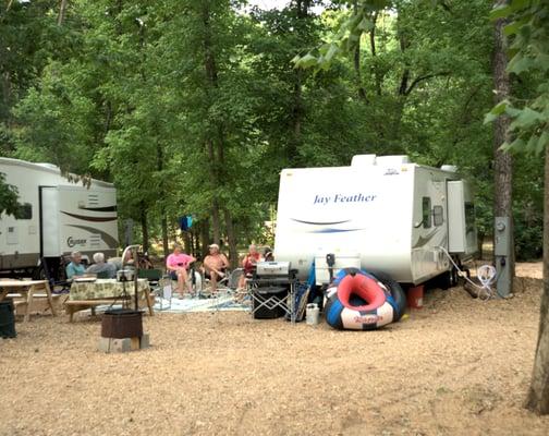 Campers enjoying
