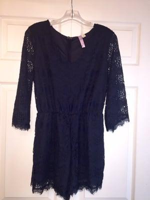 The cute lace romper that I got half-off!