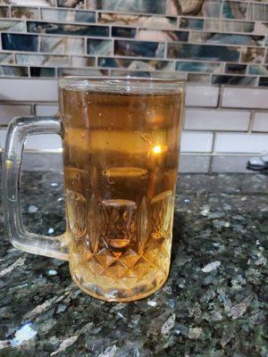 How the water came out, this morning from our faucets. After the water filtration cleaned its self in the night.