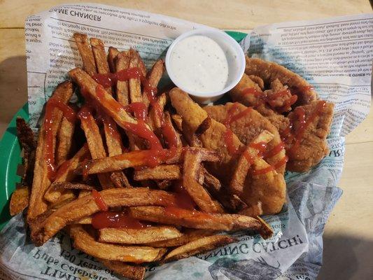 Chicken finger appetizer