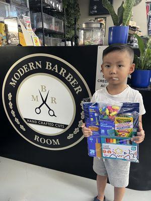 Kids haircut back 2 skool