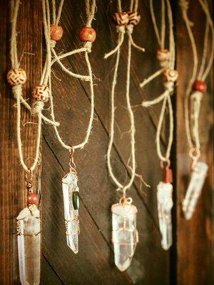 Wire Wrapped Crystal Pendants