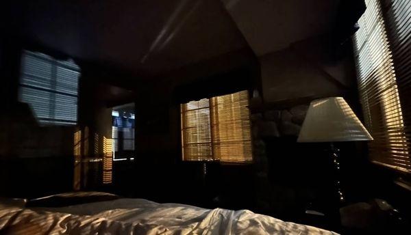 The street lights were so bright I couldn't sleep in this room